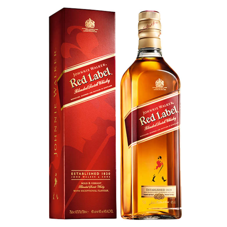 Whisky Johnnie Walker Etiqueta Roja Botella 1 litro