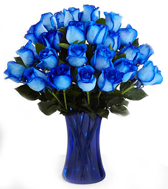 Florero en 24 Rosas Azules